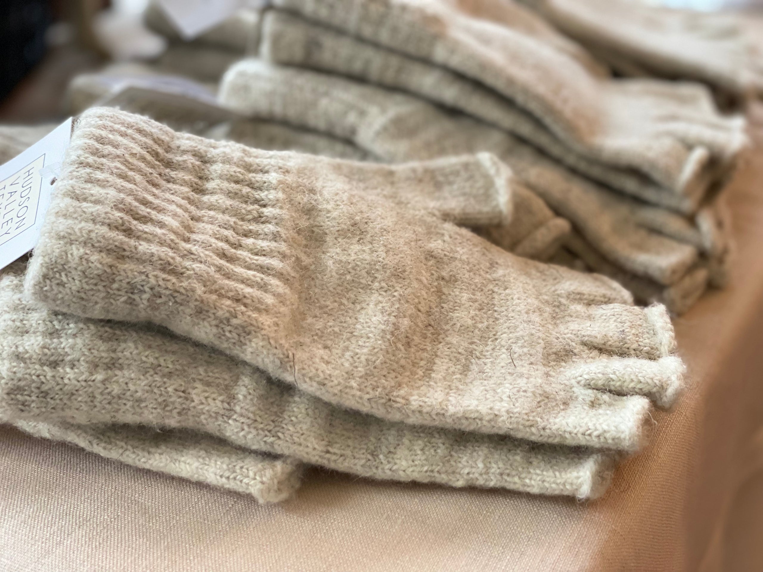 New York Locally Sourced Wool Fingerless Gloves (Medium)